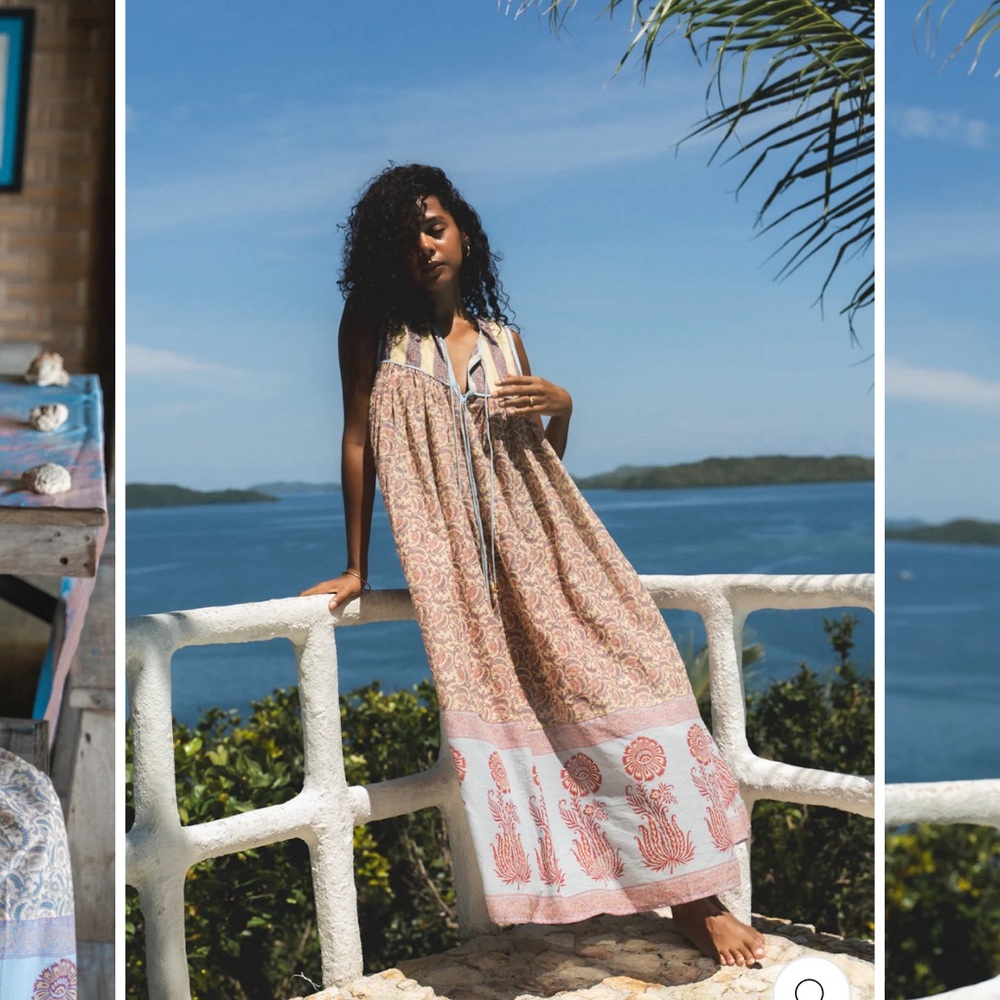 Daughters of India XS NWT Aahna dress Beautiful in cotton bag